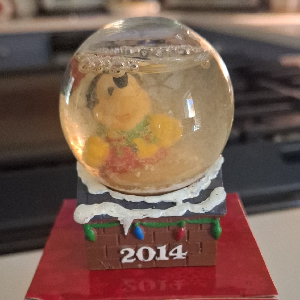 Disney Red and White Collectible Snowglobe